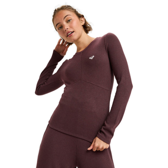 Roxy Γυναικεία μακρυμάνικη μπλούζα Rise & Vibe New Rib - Sport Long Sleeve Top